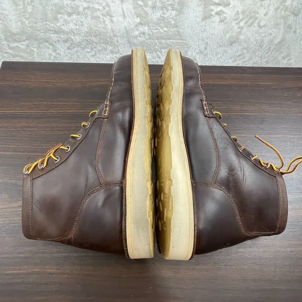 Danner Bull Run Moc Toe 6’ Inch Brown Steel Toe Men’s Size 12 Brown Work Boot - Picture 8 of 10